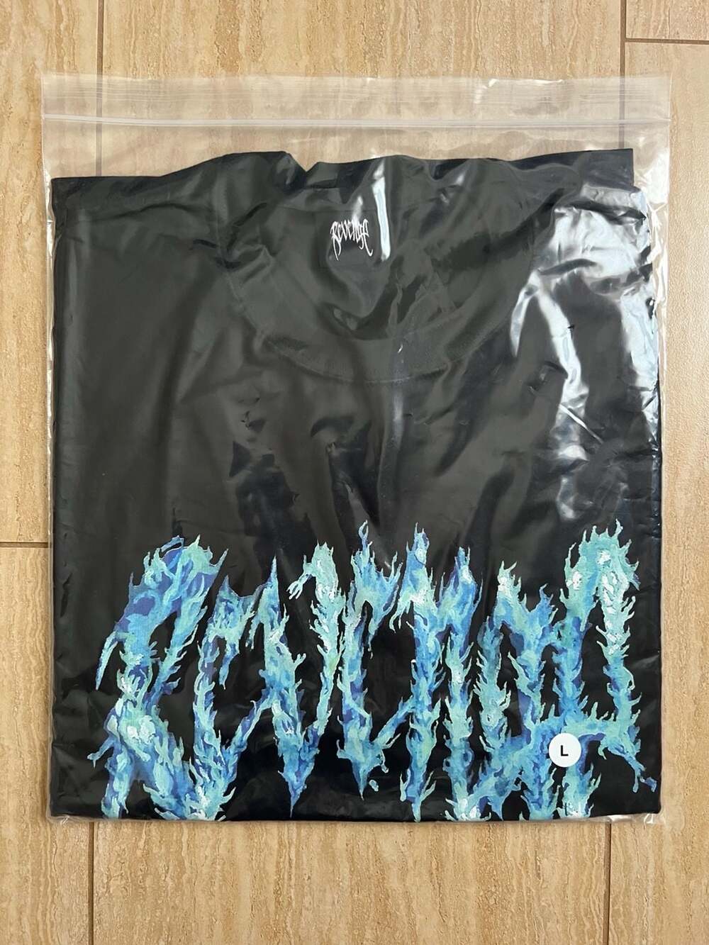 Revenge Blue Inferno T-Shirt Black Size Large